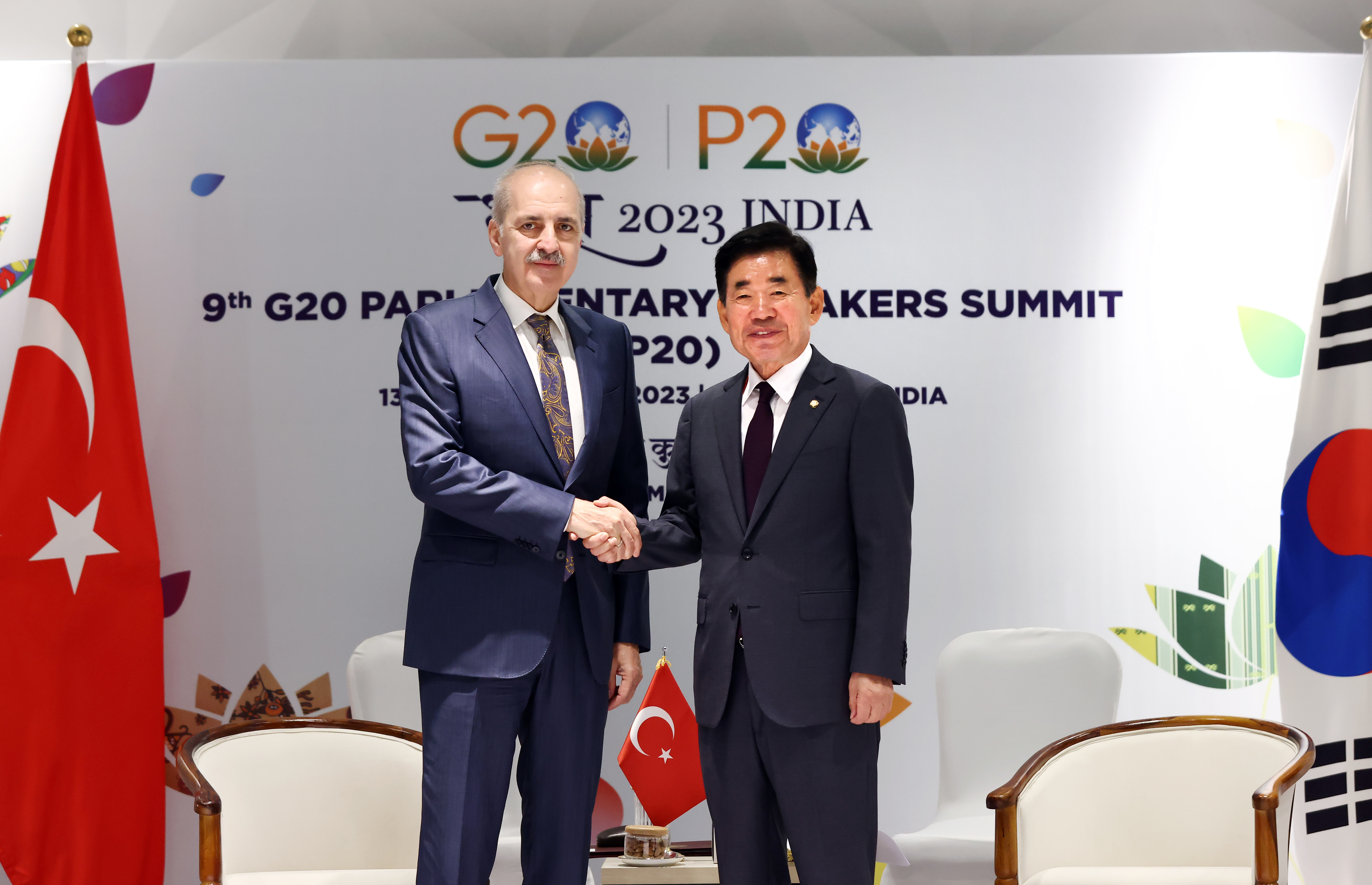 Speaker Kim Jin-pyo addresses G20 Parliamentary Speakers&rsquo; Summit and holds bilateral talks with Speakers of T&uuml;rkiye, UAE and the United Kingdom 관련사진 1 보기